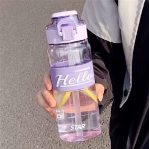 Rs. 750each - Hello 720ml Premium Silicone Grip Water Bottle (MixRandom colour)