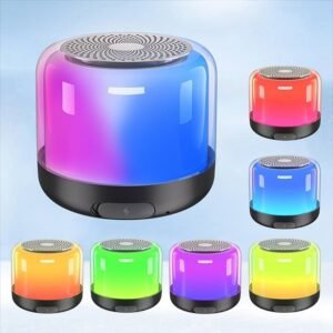 Rs. 650each - AllinOne Rechergeable Mini RGB Acrylic Wireless Speaker with Many Features like USB etc (Box Packing)