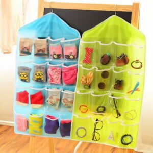 Rs. 60each - 16 Pockets Woven Hanging Organizer (without Hanger) MixRandom colour