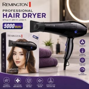 Remington 5000watts Double HeatCool Function KMD-126 Hair Dryer with Box Packing