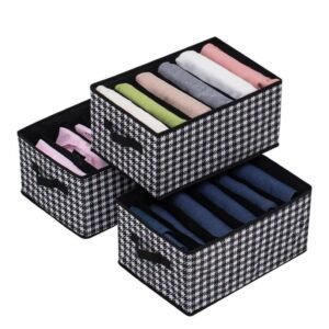 Rs. 175each - Foldable Fabric Drawer Bins Bulk Storage Boxes for Clothes Organization