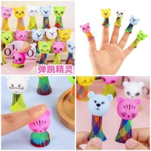 Rs. 1505pcs - Pack of 5pcs Kids Spring Bouncing Launchers Toy (MixRandom colour)