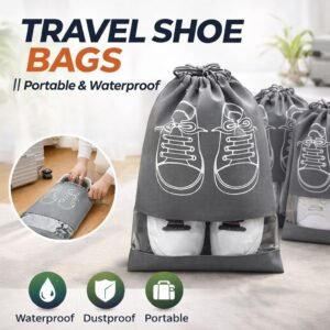 Rs. 40each - Printed Shoe Storage Woven Pouch Bag