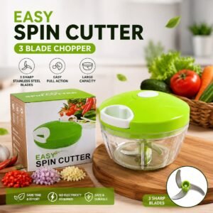 Rs. 300each - 3-Blades Stainless Steel Manual Food Vegetable Chopper (with Box Packing) (Discount on crtn)