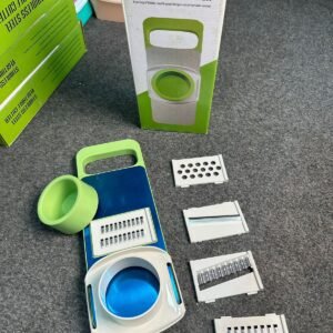 Rs. 270each - 5in1 Green Vegetable SlicerCutter with Box Packing (Discount on 50pcscrtn)