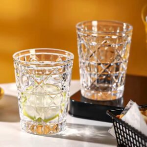 Rs. 95each - Crystal Acrylic Diamond Pattern HouseHold Cup (Disocunt on Quantity)