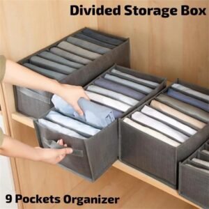Rs. 230each - 9 Pockets Woven Clothes Wardrobes Foldable Organizer