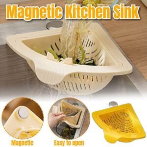 Rs. 250each - 🔥Magnetic 🧲 Corner Sink Drainage OpenClose Basket (MixRandom colour) Discount on 240pcscrtn