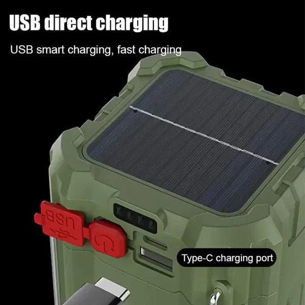 3 in 1 Solar Rechargeable Camping Lantern with LED Bulb, Fan & Torch Light - Image 2