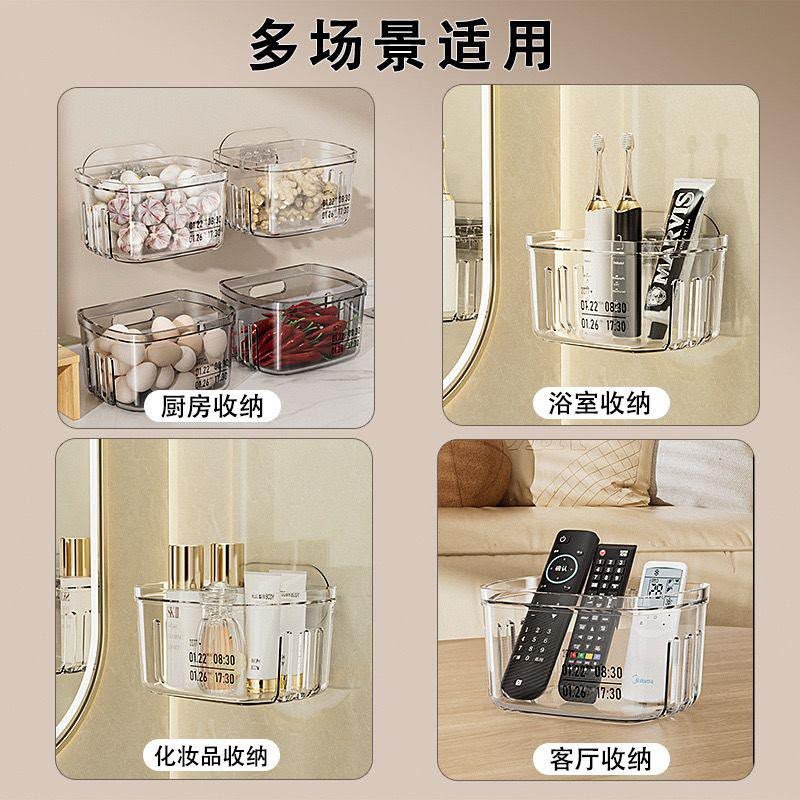 Self-Adhesive Wall-Mounted Kitchen Storage Basket for Onion & Garlic - Image 2