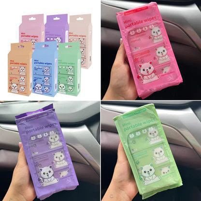 64 Pcs Mini Travel Wet Wipes – Portable Pocket Wipes, Pack of 8