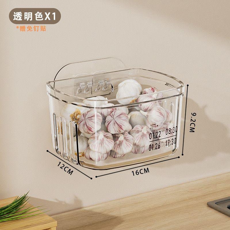Self-Adhesive Wall-Mounted Kitchen Storage Basket for Onion & Garlic - Image 4